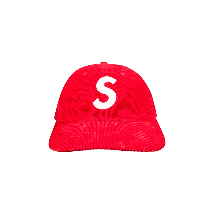 Supreme Fine Wale Corduroy S Logo 6-Panel 'Red' | GOAT CA