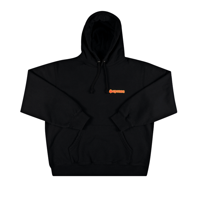 Black and orange supreme hoodie store