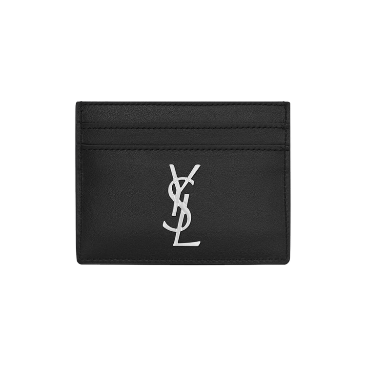 Saint Laurent Black Monogram Credit Card Wallet – BlackSkinny