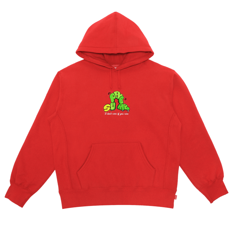 Supreme Don't Care Hooded Sweatshirt 'Burnt Red'
