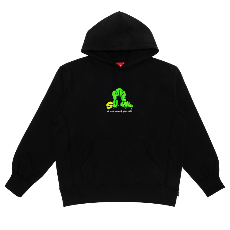 Supreme Don't Care Hooded Sweatshirt 'Black'