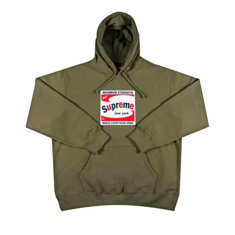 Buy Supreme Shine Hooded Sweatshirt 'Light Olive' - SS21SW86