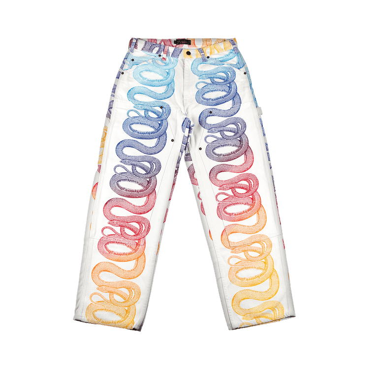 Supreme x Hysteric Glamour Snake Double Knee Painter Pant 'White