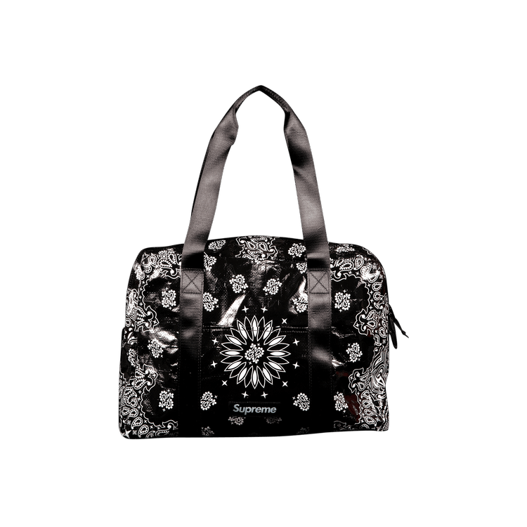 Buy Supreme Bandana Tarp Small Duffle Bag 'Black' - SS21B20