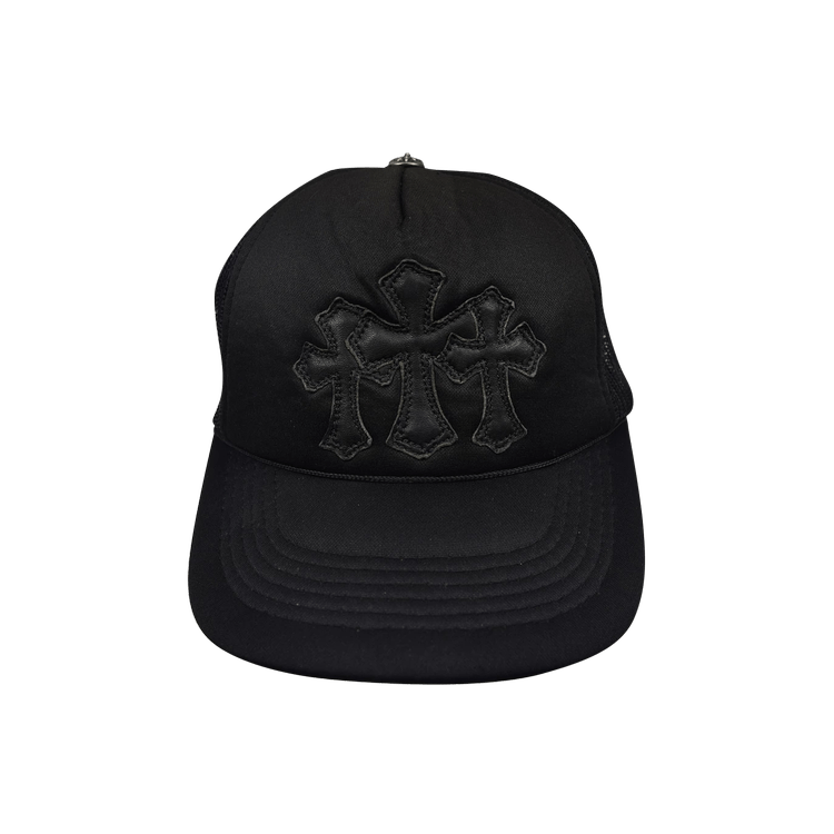 Chrome Hearts Triple Cross Cemetery Trucker Hat 'Black' | GOAT