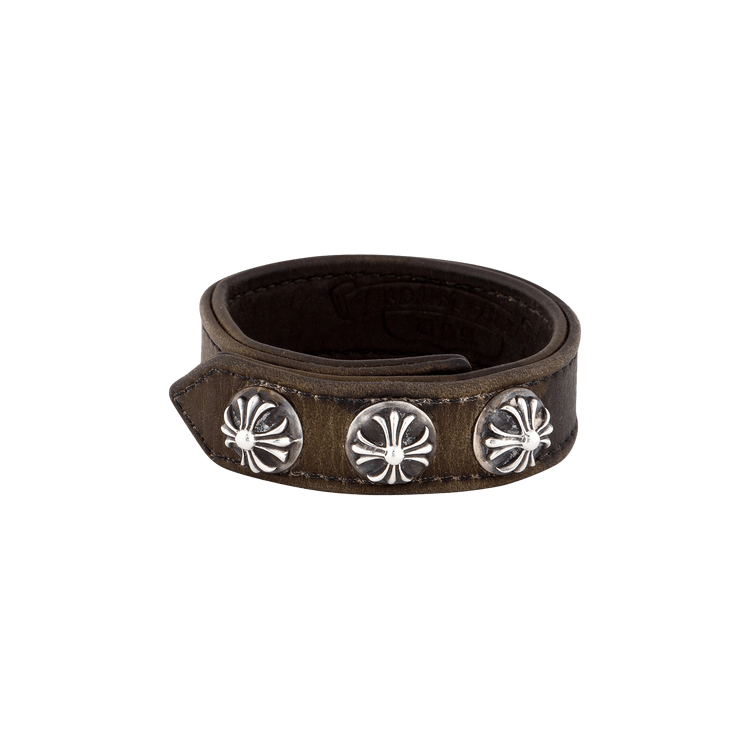 Chrome hearts leather bracelet on sale