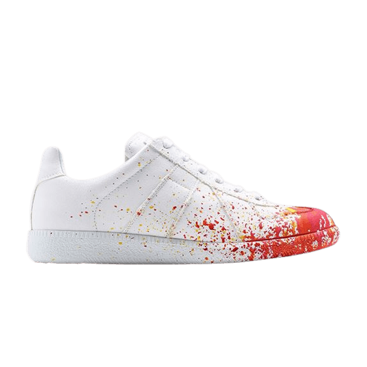 マルジェラ スプラッシュペイント REPRICA WS0087 SX8965 965 MM6 Maison Margiela Replica Sneaker Paint Splatter White