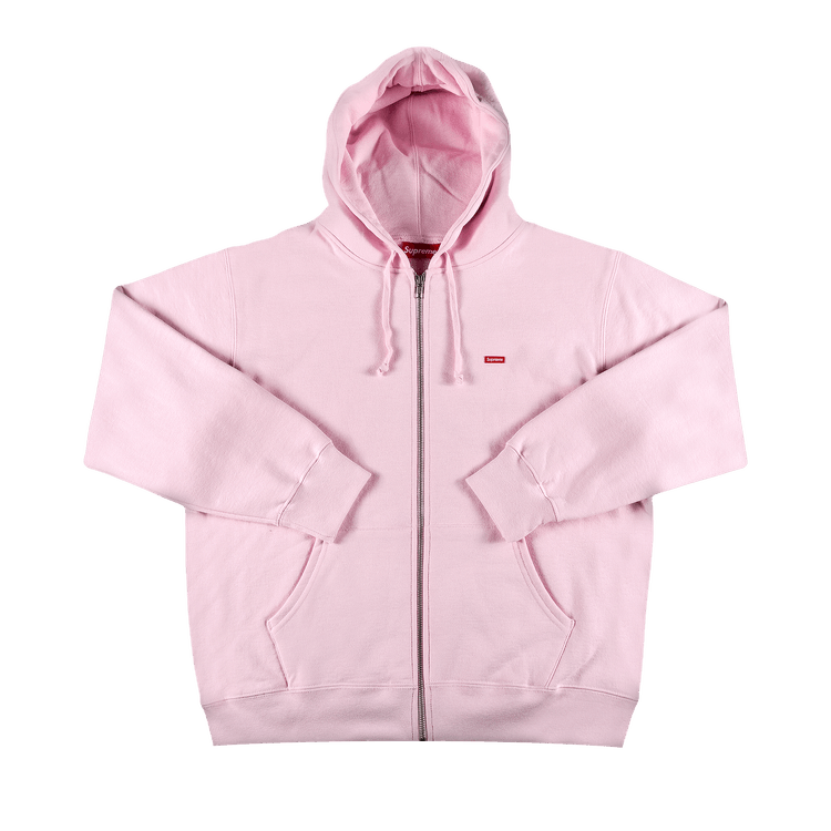 Buy Supreme Small Box Zip Up Hooded Sweatshirt 'Light Pink