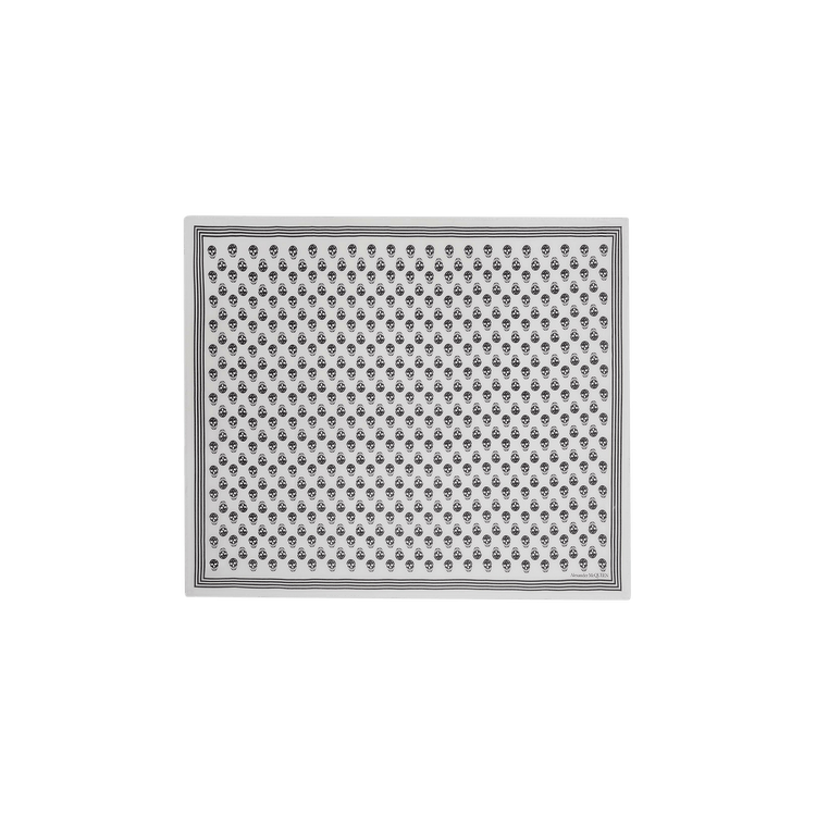 Alexander McQueen Biker Skull Scarf 'Ivory/Black' GOAT UK