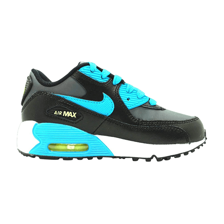 Buy Air Max 90 Leather PS Black Blue Lagoon 724822 004 GOAT