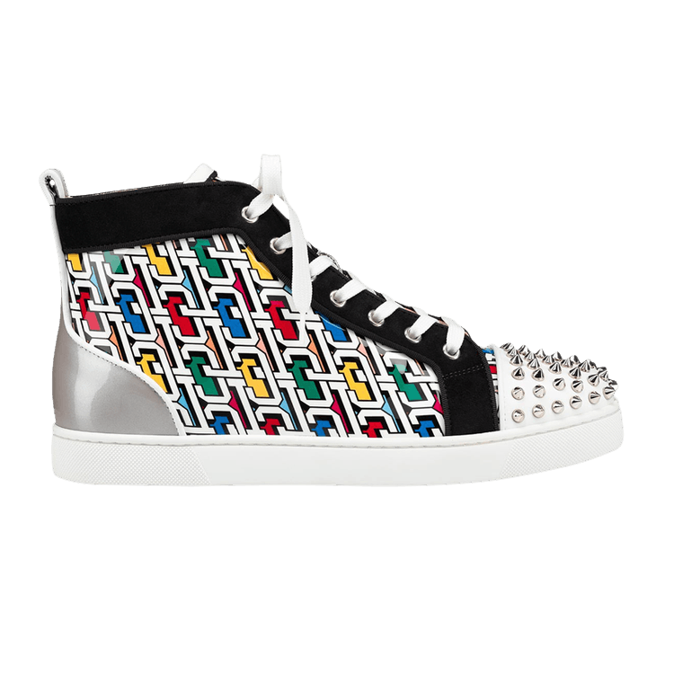 Christian Louboutin Multicolor Ginzana Lou Spikes Orlato High-Top Snea –  BlackSkinny