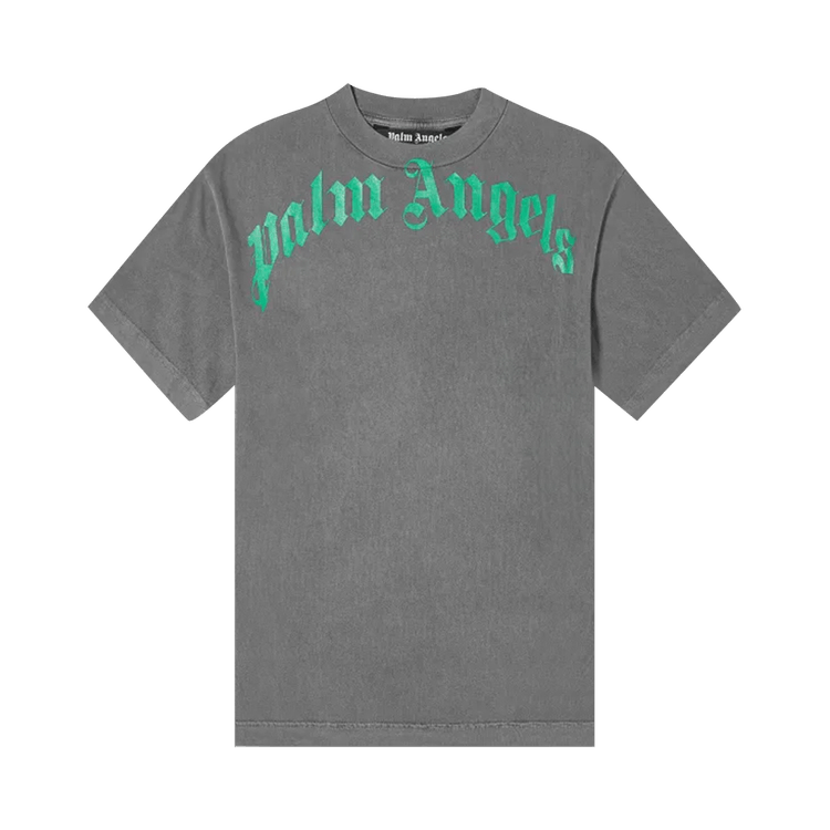Palm Angels - Vintage Wash Curved Logo T-shirt  HBX - Globally Curated  Fashion and Lifestyle by Hypebeast