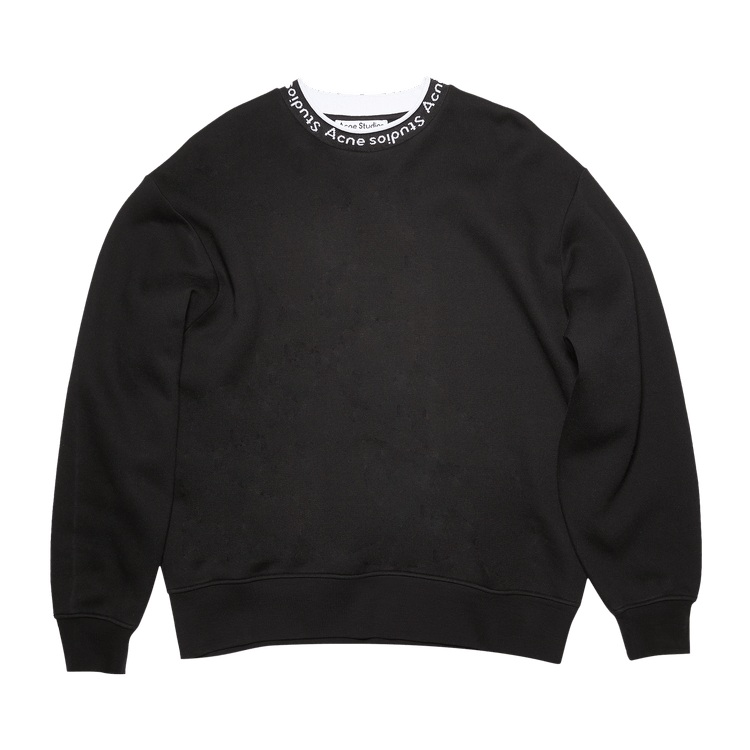Buy Acne Studios Logo Jacquard Sweatshirt 'Black' - BI0078 GOAT BLAC ...
