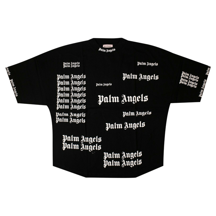 Palm Angels Multi Logo Short-Sleeve T-Shirt 'Black' | GOAT