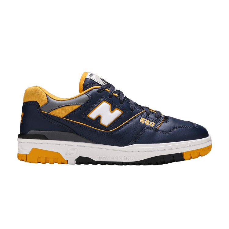 Navy blue cheap and yellow sneakers