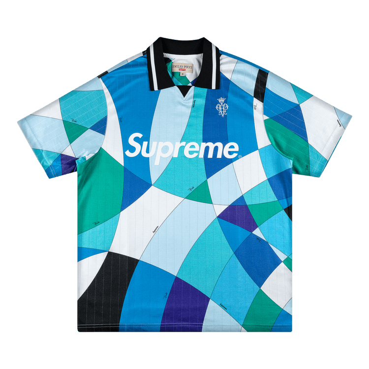 Buy Supreme x Emilio Pucci Soccer Jersey 'Blue' - SS21KN24 BLUE