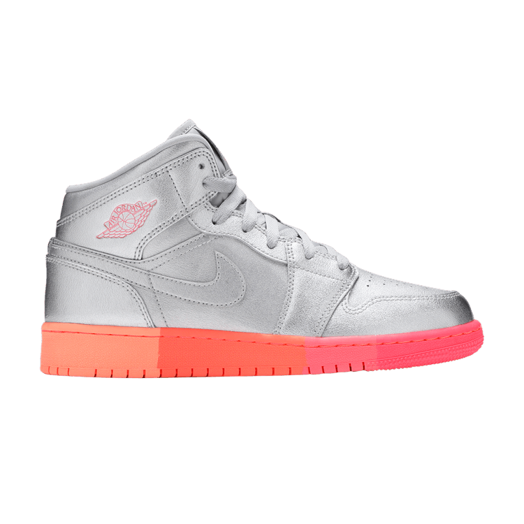 Pink and hot sale silver jordans