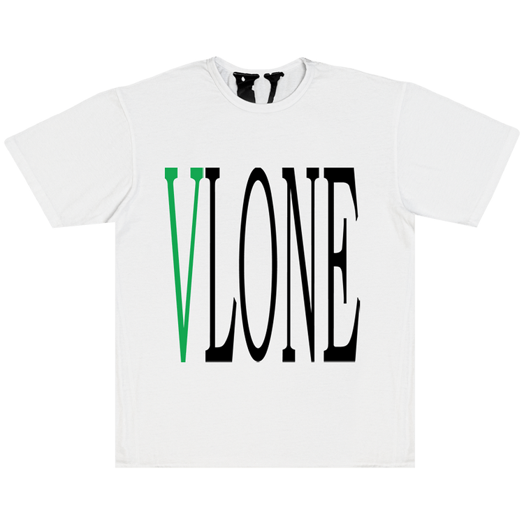 Vlone green staple tee on sale