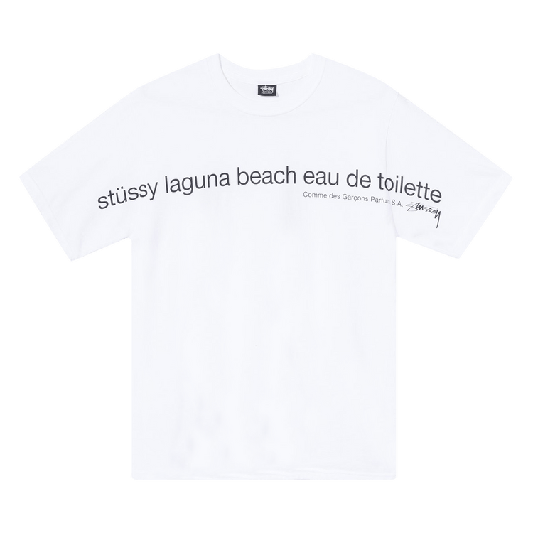 Buy Stussy x Comme des Garçons Laguna Beach T-Shirt 'White