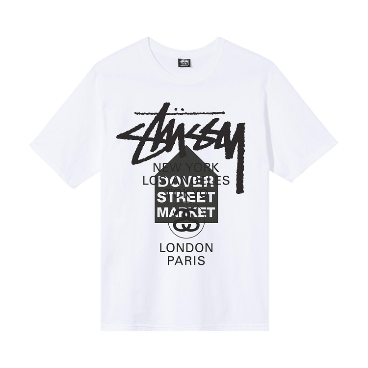 Size l Stussy x Dover Street Market World Tour T-Shirt 'White'