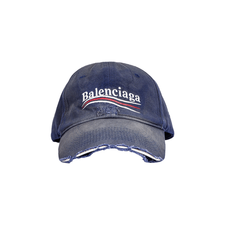 Balenciaga Political Campaign Destroyed Cap 'Sapphire/White'