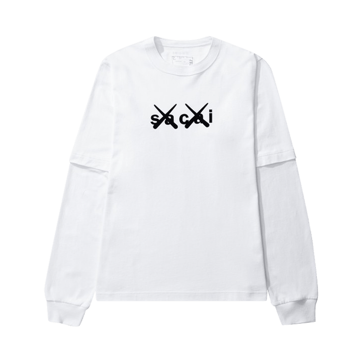 とっておきし福袋 5 sacai x KAWS Flock Print T-Shirt Black Tシャツ/カットソー(半袖/袖なし)