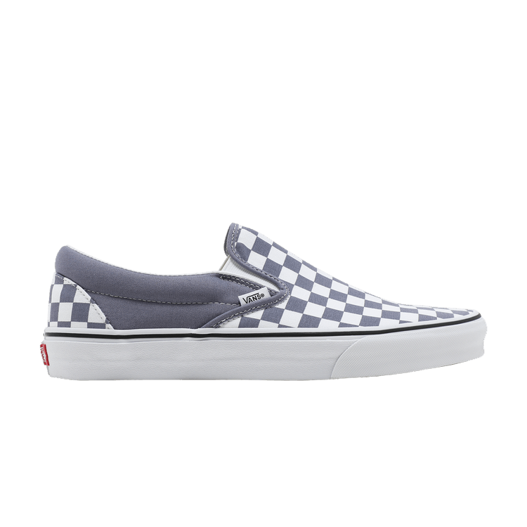 Vans slip deals on navy checkerboard