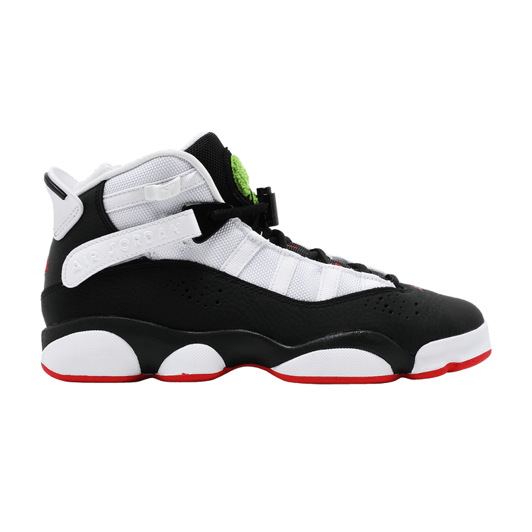 Jordan Boys 6 Rings Grade School Black White 6.5