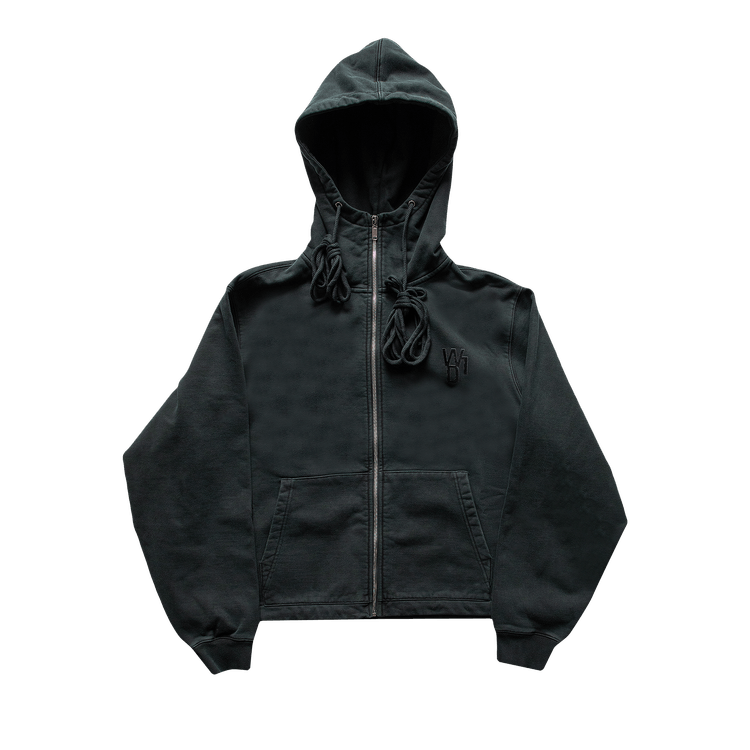 Buy We11done Horror Movie Zip-Up Hoodie 'Black' - WD TH9 20