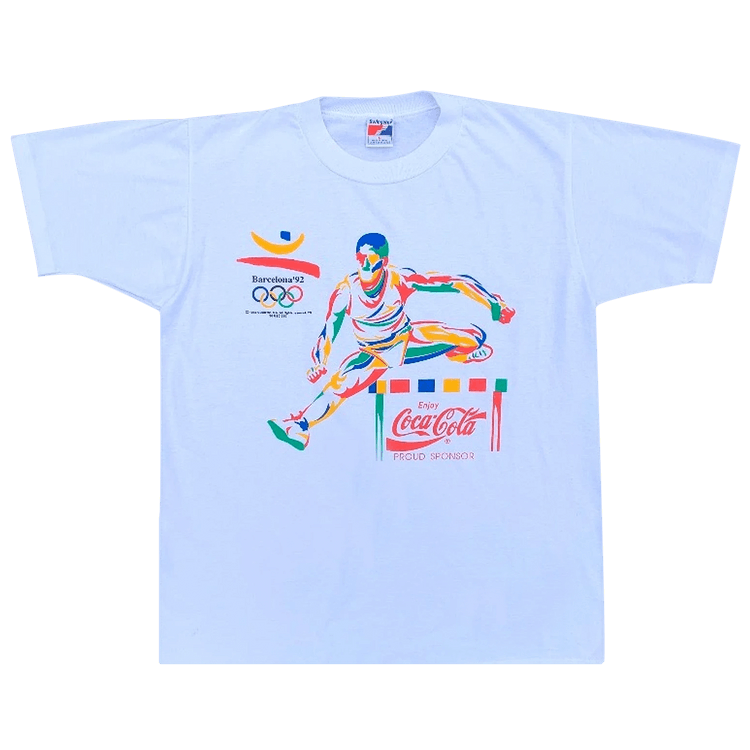 Buy Vintage Barcelona Olympics Coca Cola USA T-Shirt 'White
