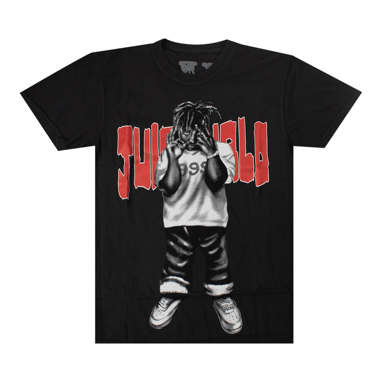 Buy Vlone x Juice WRLD Black Man Of The World Short Sleeve T Shirt Black Red 1020 100000103BMOW BKRD GOAT CA