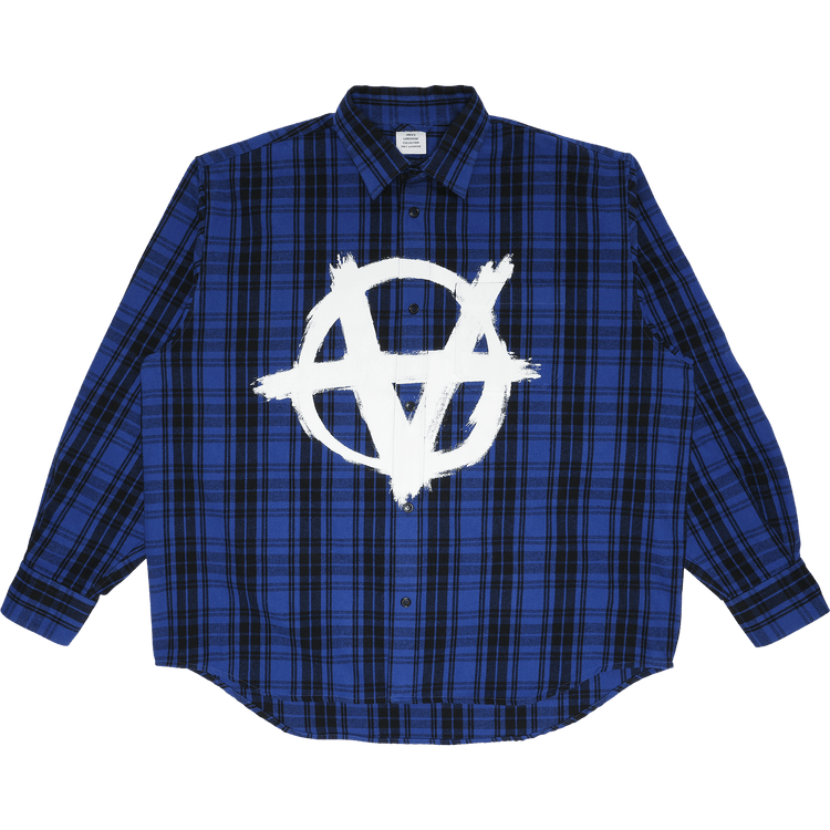 Vetements Anarchy/Children Of The Night Flannel Shirt 'Blue Check