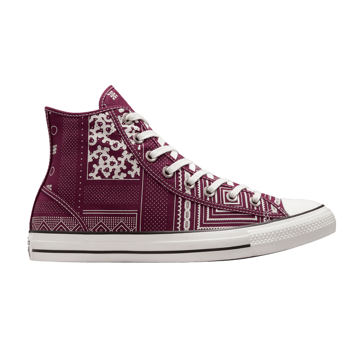 Chuck Taylor All Star High 'Geometric Patchwork - Deep Bordeaux'