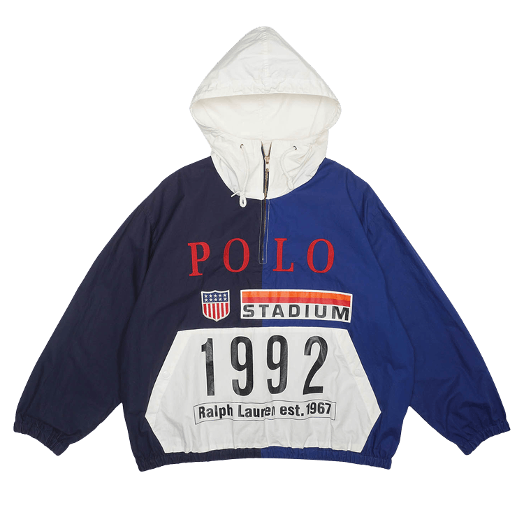 Pre-Owned Polo by Ralph Lauren Vintage 1992 Stadium Jacket 'Navy/Red/White'  | GOAT
