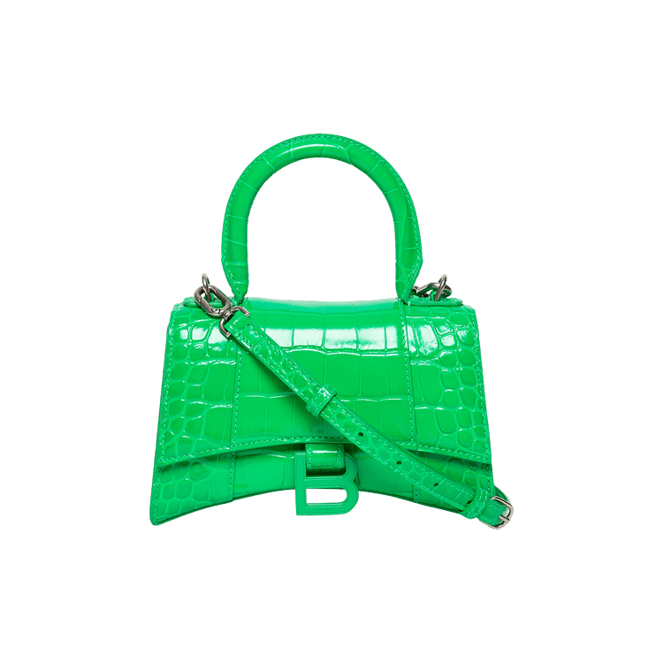 Buy Balenciaga XS Hourglass Top Handle Bag 'Vivid Green