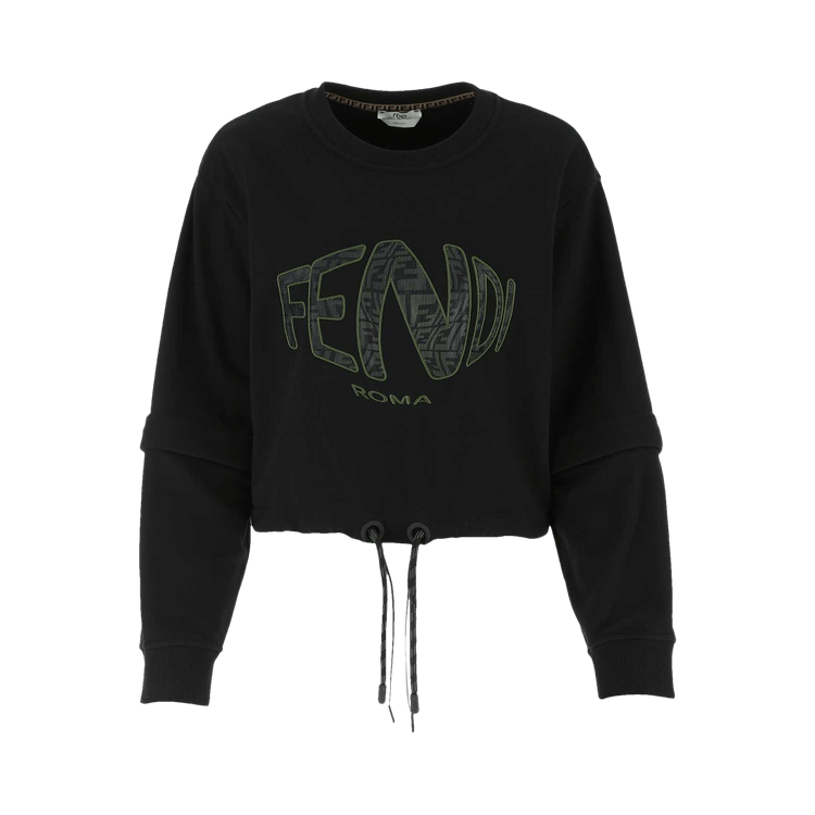 Fendi black jersey sweatshirt best sale