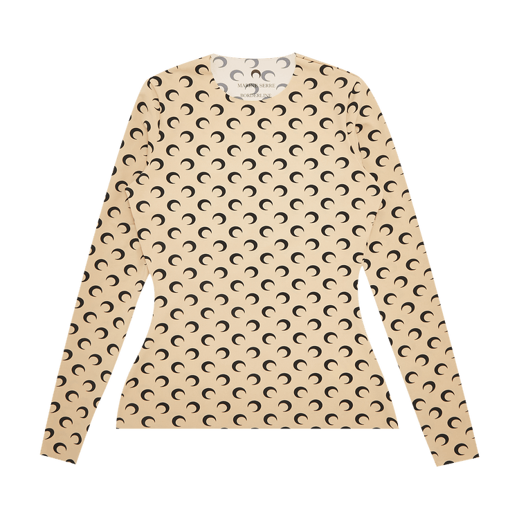Buy Marine Serre Recycled Second Skin Moon Top 'Tan