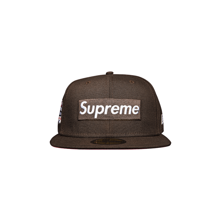 Supreme No Comp Box Logo New Era 'Brown' | GOAT