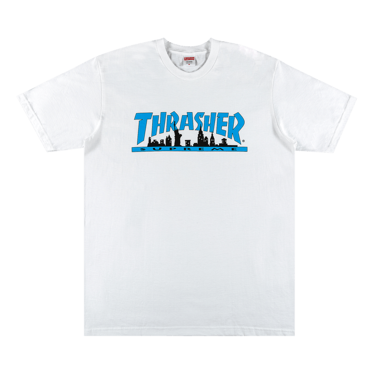 Size m Supreme x Thrasher Skyline Tee 'White'