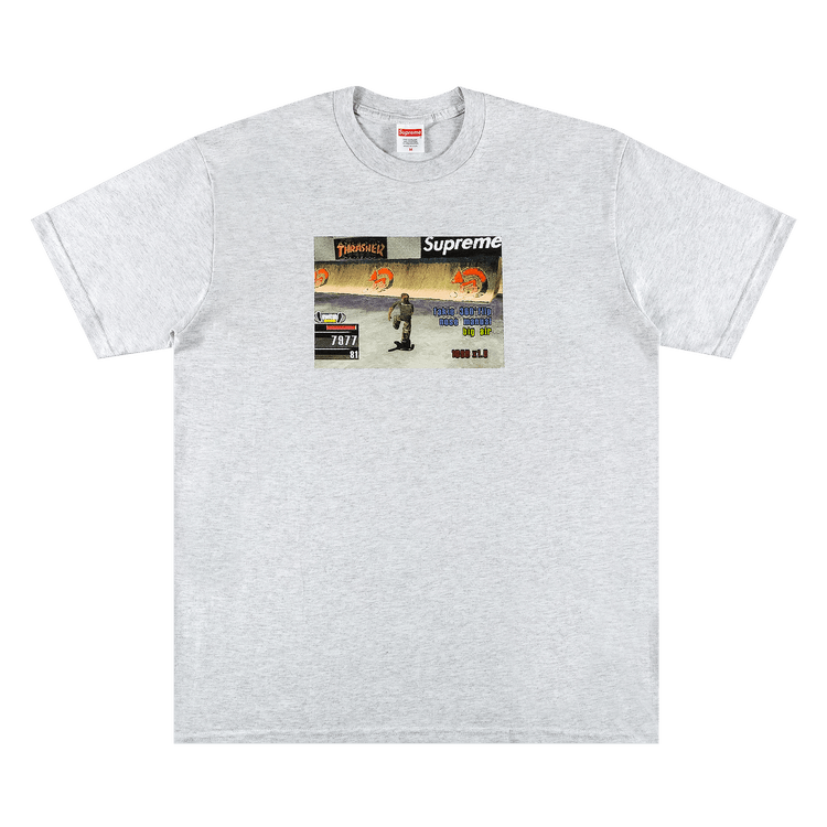 Buy Supreme x Thrasher Game Tee 'Ash Grey' - FW21T12 ASH GREY | GOAT