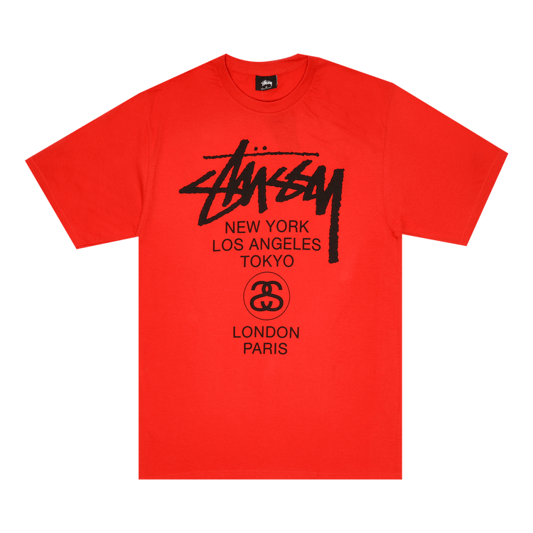 Buy Stussy World Tour Tee 'Red' - 1903688 RED | GOAT