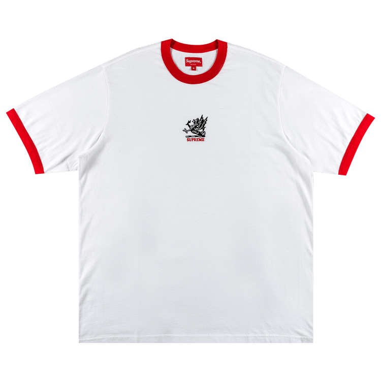 Buy Supreme Dragon Ringer Tee 'White' - FW21KN79 WHITE | GOAT