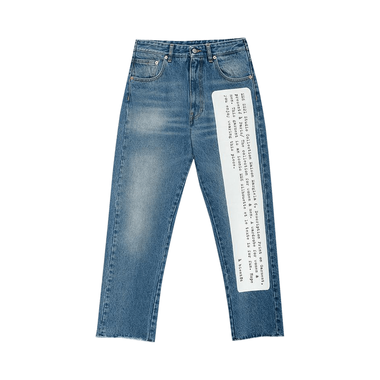 激安アウトレット Margiela Maison MM6 Buy Washed Wash 'Stone Jeans Print Text その他