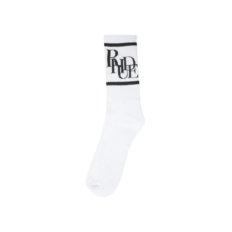 Buy Rhude Scramble Logo Sock 'White/Black' - FW21SO01070128 | GOAT