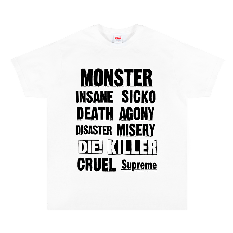 Buy Supreme Monster Tee 'White' - FW21T14 WHITE | GOAT