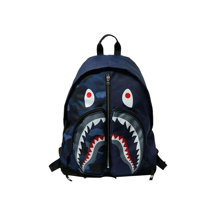A Bathing Ape Color Camo Shark Backpack - Black/Red - Used