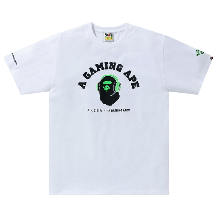 Buy BAPE x Razer Tee 'White' - 1G73 110 917 WHITE | GOAT
