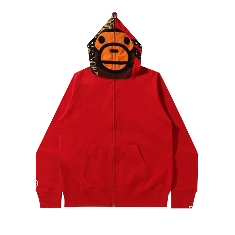 Bape hoodie 2025 shark red