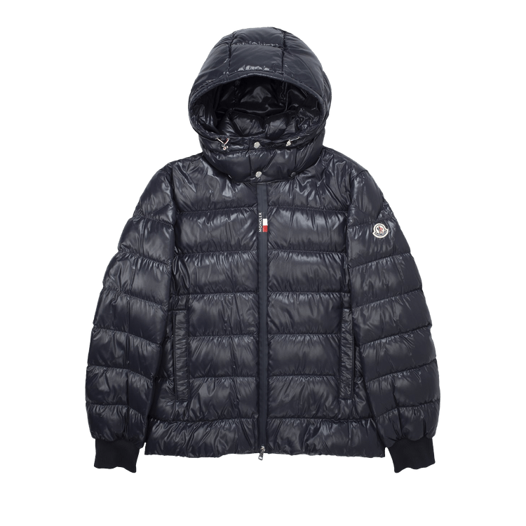 Moncler Cuvellier Shiny Puffer Jacket Navy Culture Circle