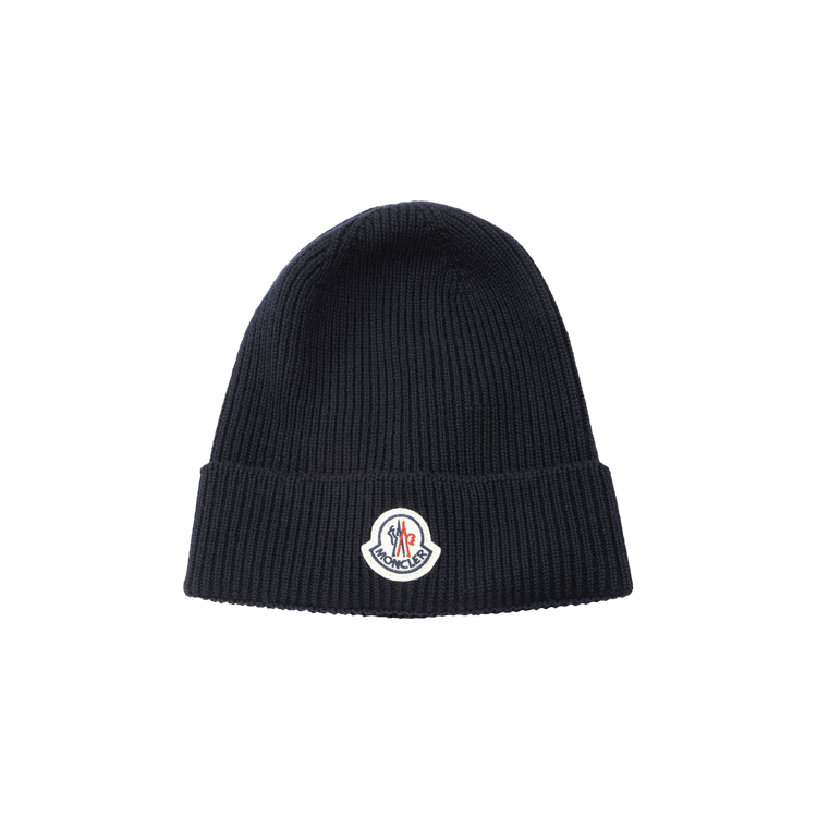 Moncler Logo Beanie Blue Culture Circle